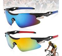 Benaton 2 Pièces Lunette de Soleil Sport, Lunettes de Vélo pour Homme et Femme Protection Uv400 Pour Les Activités de Plein Air, Lunette de Soleil Sport pour Vélo Pêche Course Conduite L'Alpinisme