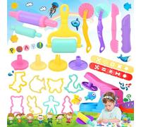 Benaton 22 Pièces Outils de Pâte À Modeler Moules Kit, Play Dough Modeler pour Enfants, Pate à Modeler Accessoires pour Pate a Modeler Play-Doh Convient aux Garçons et aux Filles(Couleur Aléatoire)