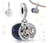 Benaton Christmas Charms et Perles pour Femme Charm Compatible avec les Bracelets et Colliers, Femme étincelants Charme Perles Jumelles Pour Femmes Bracelet Collier Cadeau Breloque En Forme De Coeur