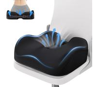 Benazcap Coussin Coccyx,Coussin Chaise Bureau Orthopédique Soulagement de la Pression pour Coccyx,Hanche,Sciatique, Ergonomique Assise à Mémoire de Forme pour Fauteuil Roulant, Siège de Voiture