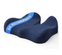 Benazcap Coussin Coccyx, Coussin Chaise Bureau Orthopédique Soulagement de la Pression pour Coccyx, Sciatique, Hanche, Coussin Ergonomique Assise à Mémoire de Forme-Glissant pour Voiture/Bureau, Bleu