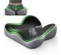 Benazcap Coussin de SièGe,Mousse à MéMoire SièGe de Voiture,Ergonomique Chaise de Bureau AméLioréS pour Soulager La Douleur du Coccyx pour Fauteuil Roulant Noir Gris