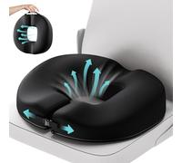 Benazcap Coussin Donut pour Chaise de Bureau, Siège de Voiture, Fauteuil Roulant, Coussin de Siège en Mousse à Mémoire de Forme par des Innovations Ergonomiques pour Sciatique, Grossesse, Post-Partum