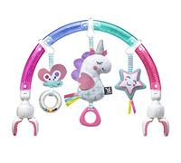 BENBAT Arche jouet pour poussette de bébé Rainbow Dazzle Friends Play Bar. Activité sensorielle amusante pour nouveau-nés, réglable pour transat et siège auto, licorne