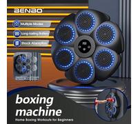 BENBO Cible de boxe, équipement de boxe et d'arts martiaux, version améliorée avec Bluetooth, unisexe, comprend un entraîneur musical de boxe. Conception murale, gain d'espace, convient pour une utili