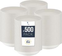 BenBow Barquette jetable en bagasse 500 x 1000 ml, Biologique, Traiteur