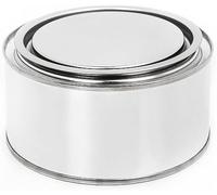 BenBow Boîte en fer blanc 250 ml avec capot à enfoncer - hermétique, opaque, vide, ronde - récipient de rangement