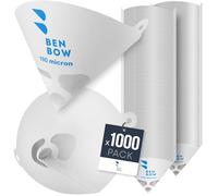 BenBow Filtre à Peinture 190µ x 1000 pièces - Filtre jetable en Papier avec Tissu en Nylon - pour filtrer Les peintures et Les Vernis des impuretés