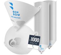 BenBow Filtre à Peinture 280µ x 1000 pièces - Filtre jetable en Papier avec Tissu en Nylon - pour filtrer Les peintures et Les Vernis des impuretés