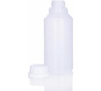 BenBow Flacon en plastique HDPE 100x 500 ml avec bouchon à vis et échelle pour une conservation sûre des liquides et des produits chimiques - idéal pour la maison, le laboratoire et l'industrie