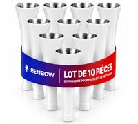 BenBow Lot de 10 entonnoirs de rechange 016 en acier inoxydable pour pistolet de nettoyage à air comprimé - Accessoires à air comprimé - Compatible avec les pistolets Classic