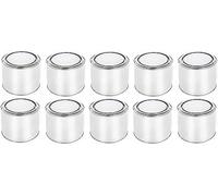 BenBow Lot de 4 boîtes de rangement en fer blanc de 500 ml avec couvercle à pression - Hermétiques, opaques, vides, rondes