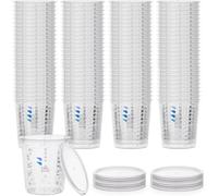 BenBow Lot de 400 verres doseurs professionnels 385 ml avec 48 bouchons - Verre doseur avec échelle polyvalente pour résine, résine époxy et vernis - Verre avec échelle BenBow Verre doseur Meßbecher