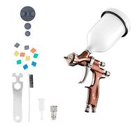 BenBow PK80 Pistolet à peinture professionnel à air comprimé 1,5 mm avec accessoires - Premium - Pistolet pulvérisateur compresseur avec gobelet pour peinture de voiture - Vernis transparent - Vernis
