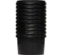 BenBow Seau avec couvercle 0,5L x10 noir - qualité alimentaire, stable, hermétique, anti-fuite, inodore - seau en plastique avec anse - vide