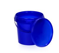 BenBow Seau avec couvercle 1L x1 bleu - qualité alimentaire, stable, hermétique, anti-fuite, inodore - seau en plastique avec anse - vide