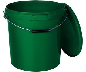 BenBow Seau avec Couvercle 20l Vert 1x 20 Litre - Convient pour Aliments, atable, étanche à l'air, Anti-Fuite - récipient de Stockage pour Conservation en Plastique, avec Anse en métal - Vide