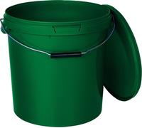 BenBow Seau avec couvercle 20L x1 Vert - qualité alimentaire, stable, hermétique, anti-fuite, inodore - seau en plastique avec anse - vide