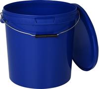 BenBow Seau avec couvercle 20L x5 bleu - qualité alimentaire, stable, hermétique, anti-fuite, inodore - seau en plastique avec anse - vide