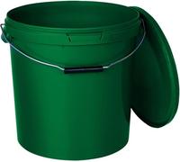 BenBow Seau avec Couvercle 30L Vert 20x 30 litres - Compatible Alimentaire Stable hermétique étanche Neutre en Odeur - récipient en Plastique avec poignée en métal - résistante aux Fissures - Vide