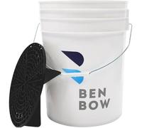 BenBow - Seau de Lavage avec Tamis à saleté - 20 l - Blanc - Robuste, Durable et idéal pour Le Lavage Professionnel à la Main et Les Applications en Voiture Atelier - facilite Le Nettoyage