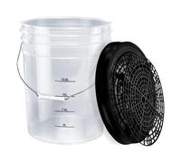 BenBow Seau de Lavage de 20 litres avec Grille de Lavage filtrante et Couvercle de Seau - idéal pour Le Lavage de Voiture et l'usage Domestique