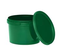 BenBow Seau de Rangement en Plastique avec Couvercle 0,5 l - Vert - 100 x 0,5 l - Qualité Alimentaire, Stable, hermétique - Anti-Fuite, inodore