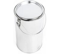 BenBow Seau en Fer Blanc de 4X 2,7 L avec Couvercle à enfoncer - hermétique, Opaque, Vide, Rond - récipient de Rangement avec poignée en métal