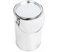BenBow Seau en Fer Blanc de 4X 5 L avec Couvercle à enfoncer - hermétique, Opaque, Vide, Rond - récipient de Rangement avec poignée en métal