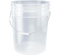 BenBow Seau transparent de 20 l - Seau polyvalent robuste pour le jardin, la pêche, le camping et la maison