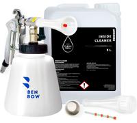 Benbow Set 6-pièces, PRO 004 Blue Storm pistolet de nettoyage à air comprimé, réservoir 1L, 6 Bar pression + 3x Tube + CLEANTECH CO 5L Autodressing soin de cockpit
