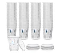 BenBow Tasse à mesurer professionnelle 100x 1370ml avec 12x couvercle - graduations multiples - Gobelets gradués Gobelets de mélange pour peinture Gobelets de mesure pour peinture Gobelets de mélange