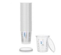 BenBow Tasse à mesurer professionnelle 25x 1370ml avec 3x couvercle - graduations multiples - Gobelets gradués Gobelets de mélange pour peinture Gobelets de mesure pour peinture Gobelets de mélange