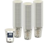 BenBow Tasses à café 300 ml x 100, Tasses en carton à emporter, Tasses jetables pour les déplacements, All You Need Is Coffee, Tasses à café pour le bureau et les machines à café, Robustes et pratique
