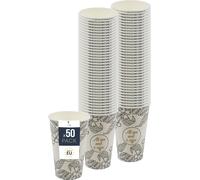 BenBow Tasses à café 400 ml x 50, Tasses en carton à emporter, Tasses jetables pour les déplacements, All You Need Is Coffee, Tasses à café pour le bureau et les machines à café, Robustes et pratiques