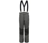 BenBoy Femme Pantalon de Ski Softshell Imperméable Thermique Étanche Vent Salopette de Snow Hiver pour Randonnée Bretelles Amovibles de Montagne Neige Escalade HXK7331W-Grey-XS