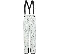 BenBoy Femme Pantalon de Ski Softshell Imperméable Thermique Étanche Vent Salopette de Snow Hiver pour Randonnée Bretelles Amovibles de Montagne Neige Escalade HXK7441W-White-M