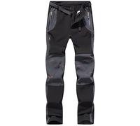 BenBoy Homme Pantalon Ski Imperméable Pantalon Randonnée Softshell Thermique Étanche Coupe-Vent Hiver Pantalon de Montagne Neige Escalade,KZ21037M-Black1-S