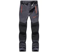 BenBoy Homme Pantalon Ski Imperméable Pantalon Randonnée Softshell Thermique Étanche Coupe-Vent Hiver Pantalon de Montagne Neige Escalade (M, Gris Pur)