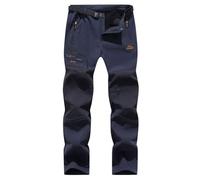 BenBoy Homme Pantalon Softshell Imperméable Pantalon Randonnée Thermique Étanche Coupe-Vent Hiver Automne Pantalon de Montagne Escalade Ski,KZ1672M-Blue-M