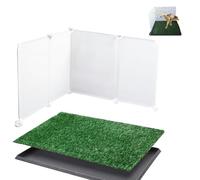 Bencacawinstyle Paroi pour chien mâle, convient à la plupart des tapis d'herbe pour chien, empêche de pipi sur le côté du tapis, facile à nettoyer. (L'herbe et le plateau ne sont pas inclus)