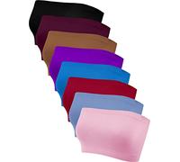 Bencailor 8 Soutiens-Gorge Bandeaux sans Bretelles pour Femme Bralettes sans Couture Non Rembourrés (Couleur Stylée, XL)