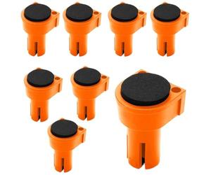 Bench Dog Set - Anti Slip Clamping Support for Woodworking Tasks | 8 Piece Bench Cookie with Dog Hole Pegs, Anti Scratch Surfaces Pads for Cutting Sanding Painting Routing Milling Workbench Use