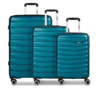 Bench Paris 4 roues Set de valises 3 pièces avec soufflet d'extension bleu pétrole