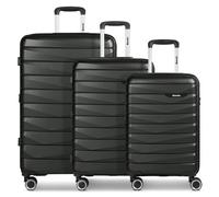 Bench Paris 4 roulettes Set de valises 3 pièces avec soufflet d'extension noir