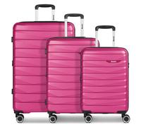 Bench Paris 4 roues Set de valises 3 pièces avec soufflet d'extension rose