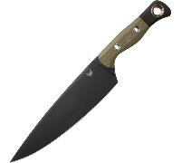 Benchmade 8" CHEF, FB, G10 CUTLERY,CPM-154, DLC, OD/BLK G10, GOLD RING