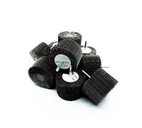 Benchmark Abrasives Lot de 10 meules à lamelles en oxyde d'aluminium de 7,6 cm de long pour ébavurage, ponçage, meulage, retrait de peinture pour perceuse et meuleuse - Grain 80