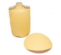 Benchmark Abrasives PSA Gold Disque abrasif autocollant de 12,7 cm avec grains d'oxyde d'aluminium DA - Rouleau de disques de ponçage de 12,7 cm - Mélange de surface, ponceuses orbitales (100 disques