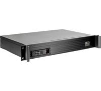 Boîtier Mini ITX - INTERTECH - 1.5U-1528-1 - 2 ventilateurs 60 mm - Avant en aluminium - Argent